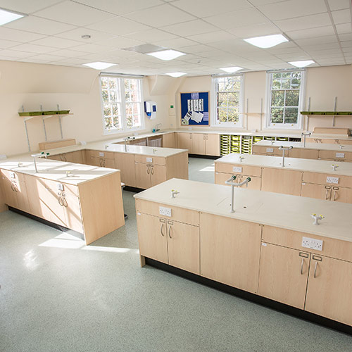 Photo of school science lab